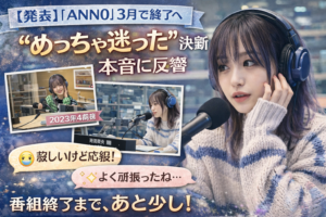 【発表】あの「ANN0」3月で終了へ “めっちゃ迷った”決断と本音に反響