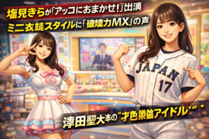 【激カワ】塩見きら「アッコにおまかせ！」出演が話題　ミニ衣装スタイルに「破壊力MAX」の声