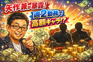 矢作兼が暴露「週2勤務で高額ギャラ」大物コンビとは？芸人の収入事情が話題