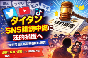 タイタン SNS誹謗中傷に法的措置へ 爆笑問題ら所属事務所が警告