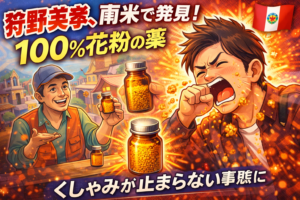 【爆笑】狩野英孝、南米で見つけた花粉症対策がまさかの結果に　「100％花粉」の薬でくしゃみ止まらず