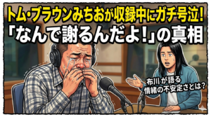 【何があった！？】トム・ブラウンみちおが収録中にガチ号泣！「なんで謝るんだよ！」の真相と布川が語る情緒の不安定さとは？