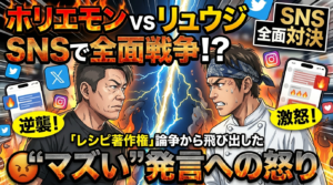 ホリエモン vs リュウジ、SNSで全面戦争！？「レシピ著作権」論争から飛び出した“マズい”発言への怒り