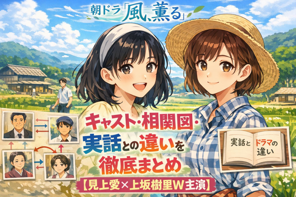 朝ドラ『風、薫る』キャスト・相関図・実話との違いを徹底まとめ【見上愛×上坂樹里W主演】