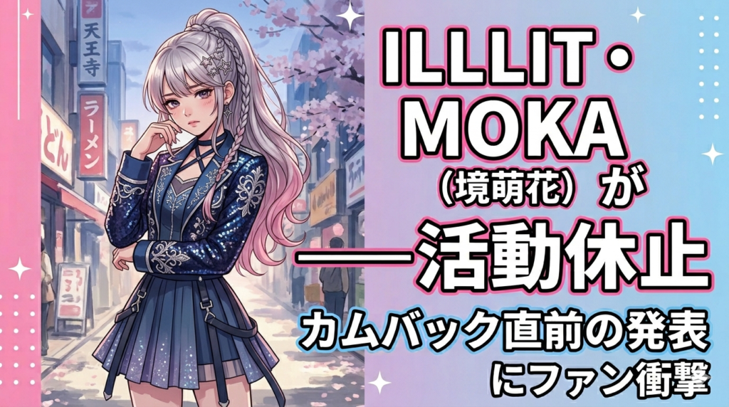 ILLIT・MOKA（境萌花）が活動休止——カムバック直前の発表にファン衝撃【2026年4月最新】