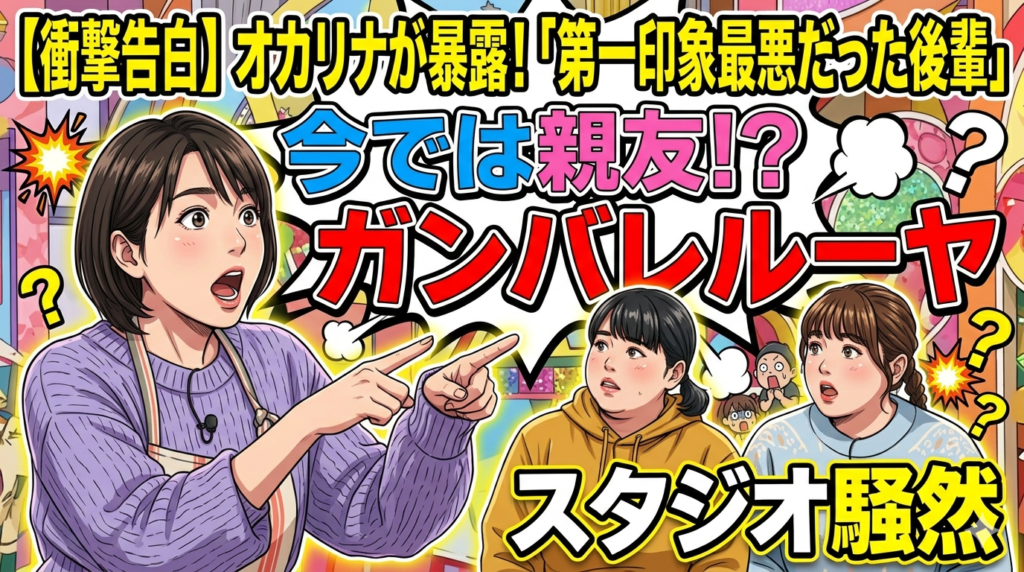 【衝撃告白】オカリナが「第一印象最悪だった後輩」を暴露！今では親友のガンバレルーヤとの関係に「なんでー！？」とスタジオ騒然