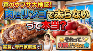 巷のウワサ大検証！肉とリンゴで太らないって本当？【それって実際どうなの会】