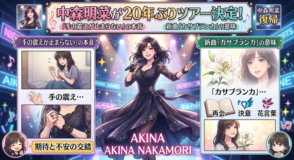中森明菜が20年ぶりツアー決定！「手の震えが止まらない」の本音と新曲「カサブランカ」の意味