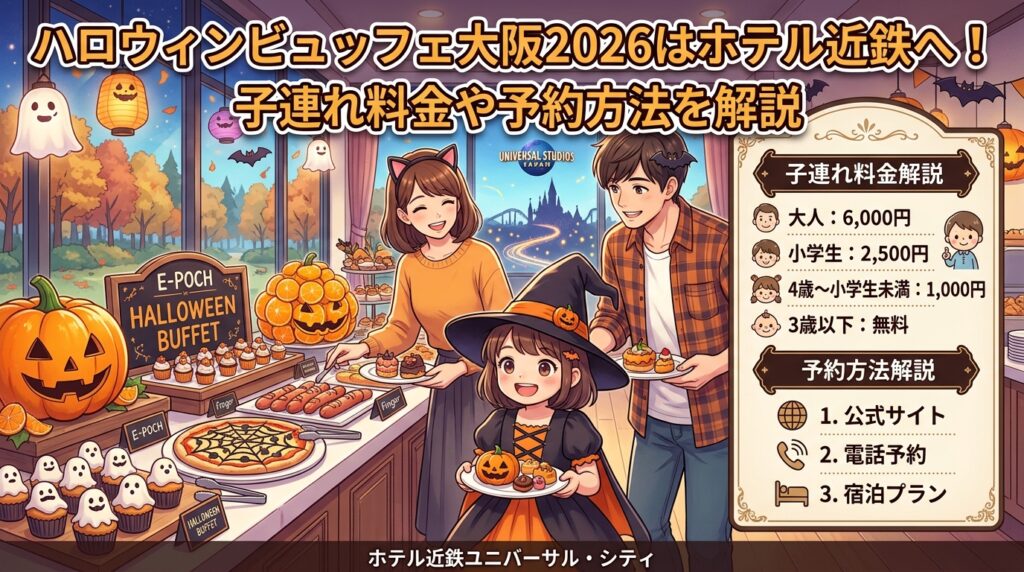 ハロウィンビュッフェ大阪2026はホテル近鉄へ!子連れ料金や予約方法を解説