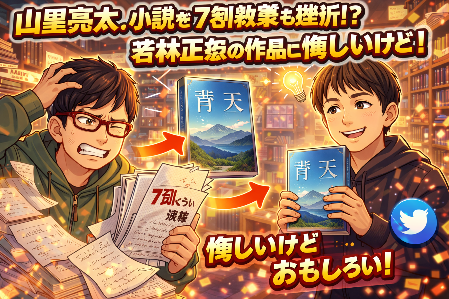 【トリビア】山里亮太、小説を7割執筆も挫折？若林正恭の作品に「悔しいけど面白い」