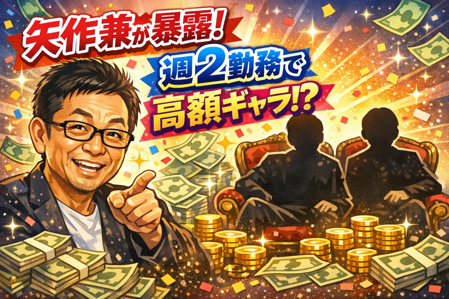 矢作兼が暴露「週2勤務で高額ギャラ」大物コンビとは？芸人の収入事情が話題