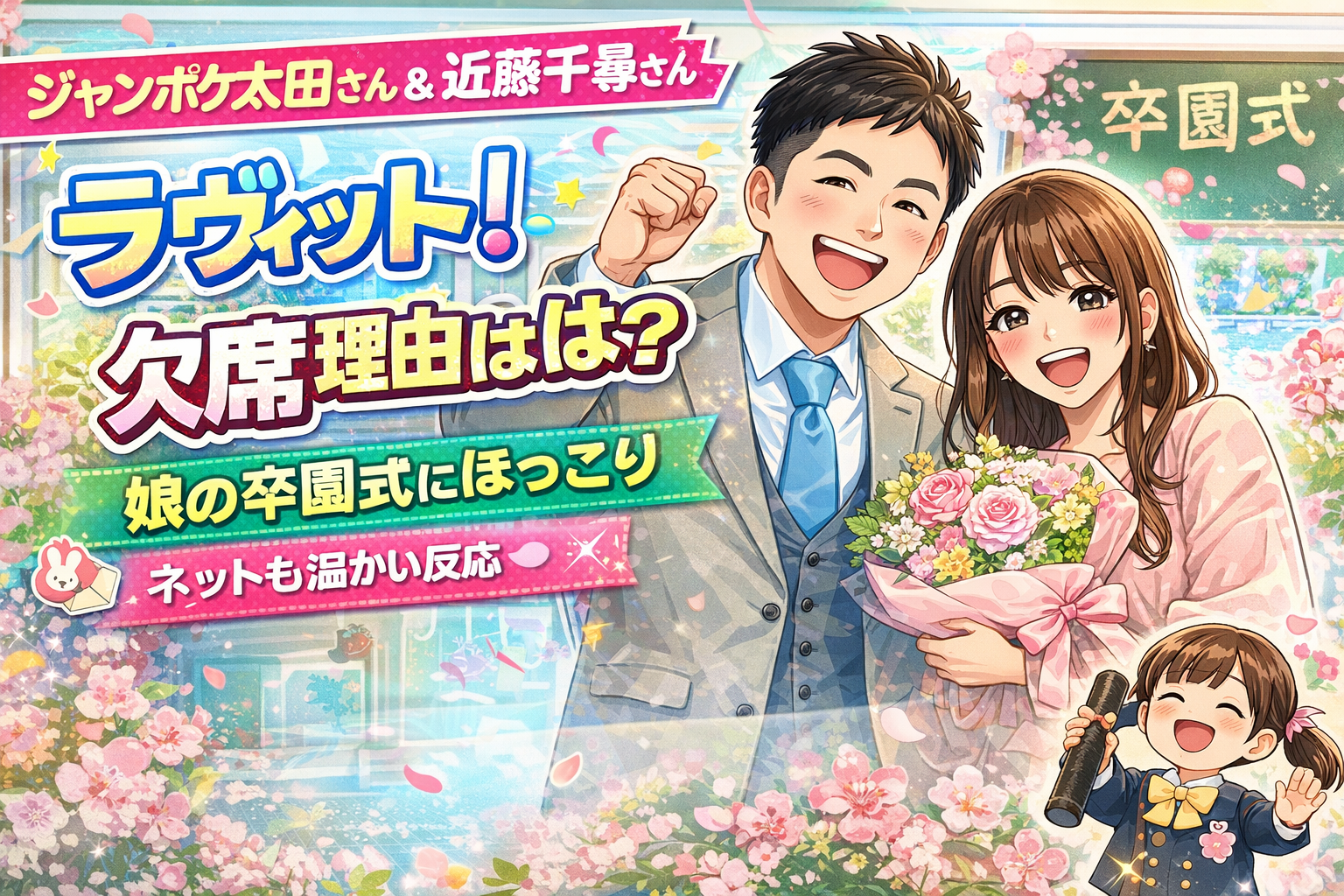 【ほっこり】ジャンポケ太田＆近藤千尋 ラヴィット欠席理由は？馴れ初めも解説！