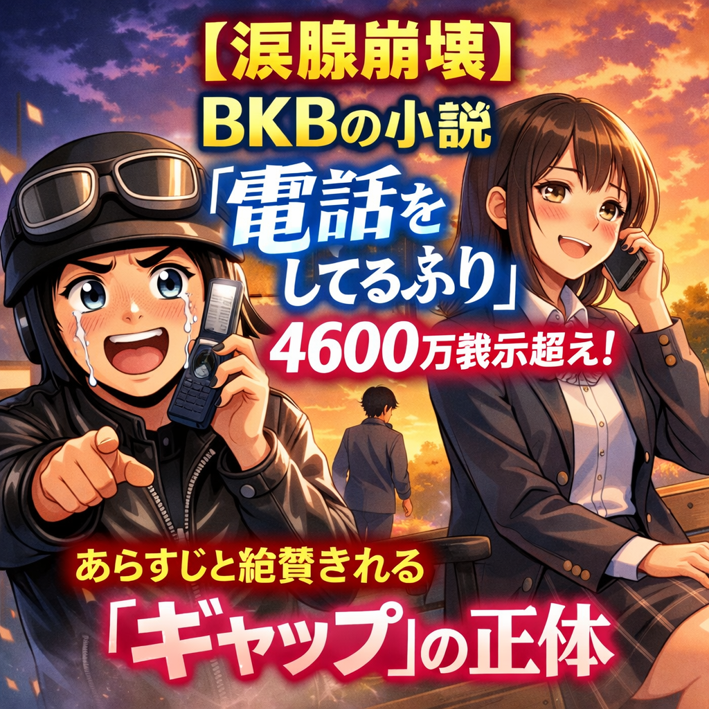 【涙腺崩壊】BKBの小説「電話をしてるふり」が4600万表示超え！あらすじと絶賛される「ギャップ」の正体