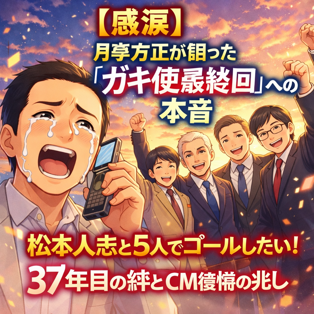 【感涙】月亭方正が語った「ガキ使最終回」への本音。松本人志と5人でゴールしたい！37年目の絆とCM復帰の兆し