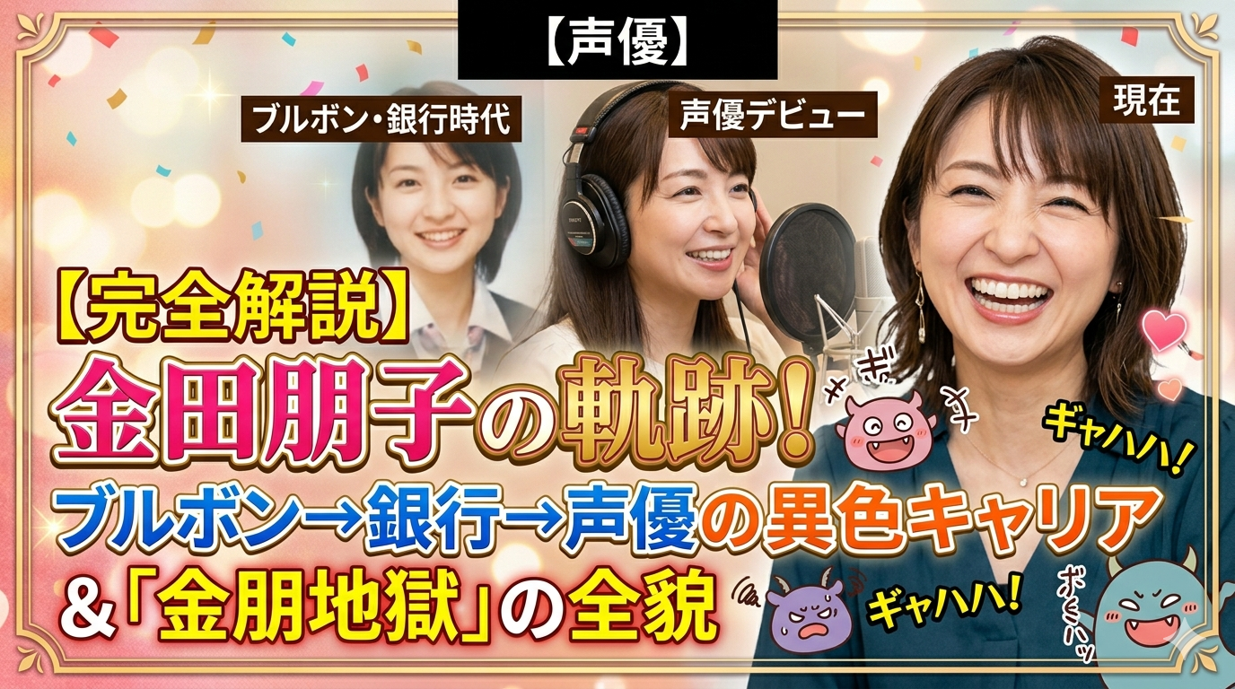 金田朋子の若い頃から現在まで！ブルボン→銀行→声優の異色キャリアと「金朋地獄」の全貌
