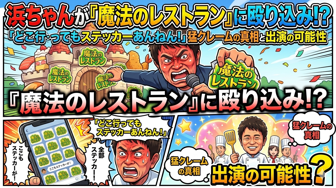 【爆笑】浜ちゃんが殴り込み！？「どこ行ってもステッカーあんねん！」猛クレームの真相