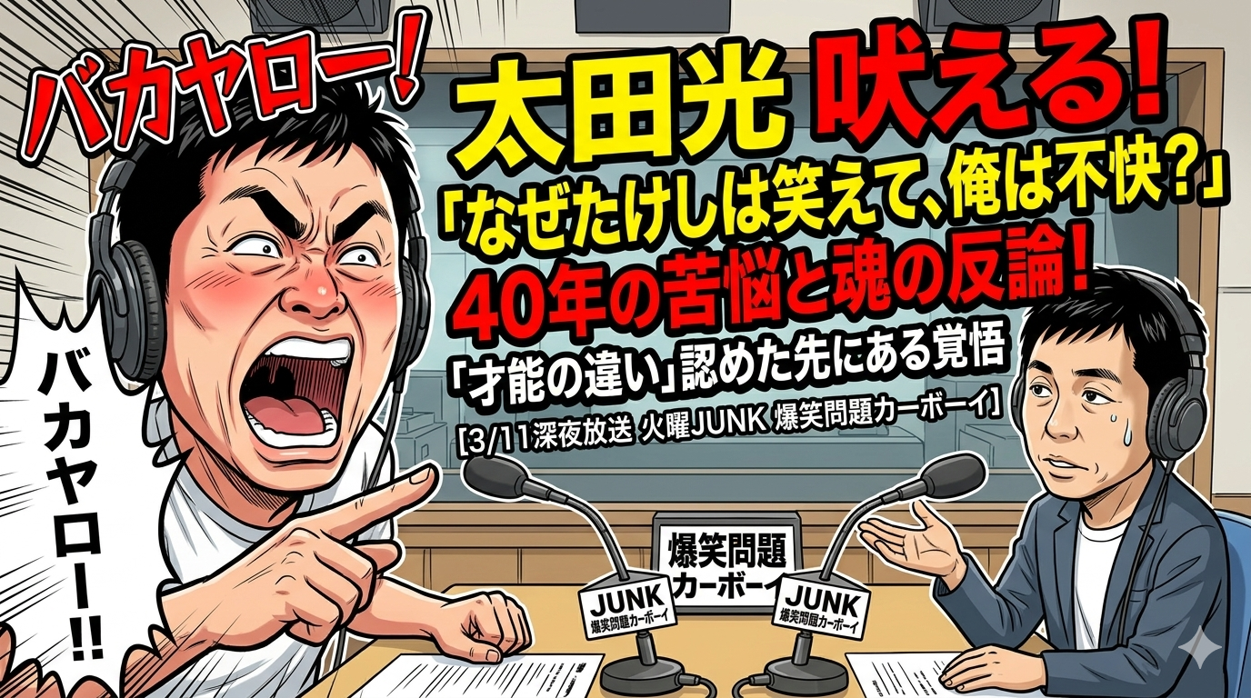 【爆笑問題】太田光が吠えた！「なぜたけしは笑えて、俺は不快なのか」悪評への“魂の反論”と苦悩の40年