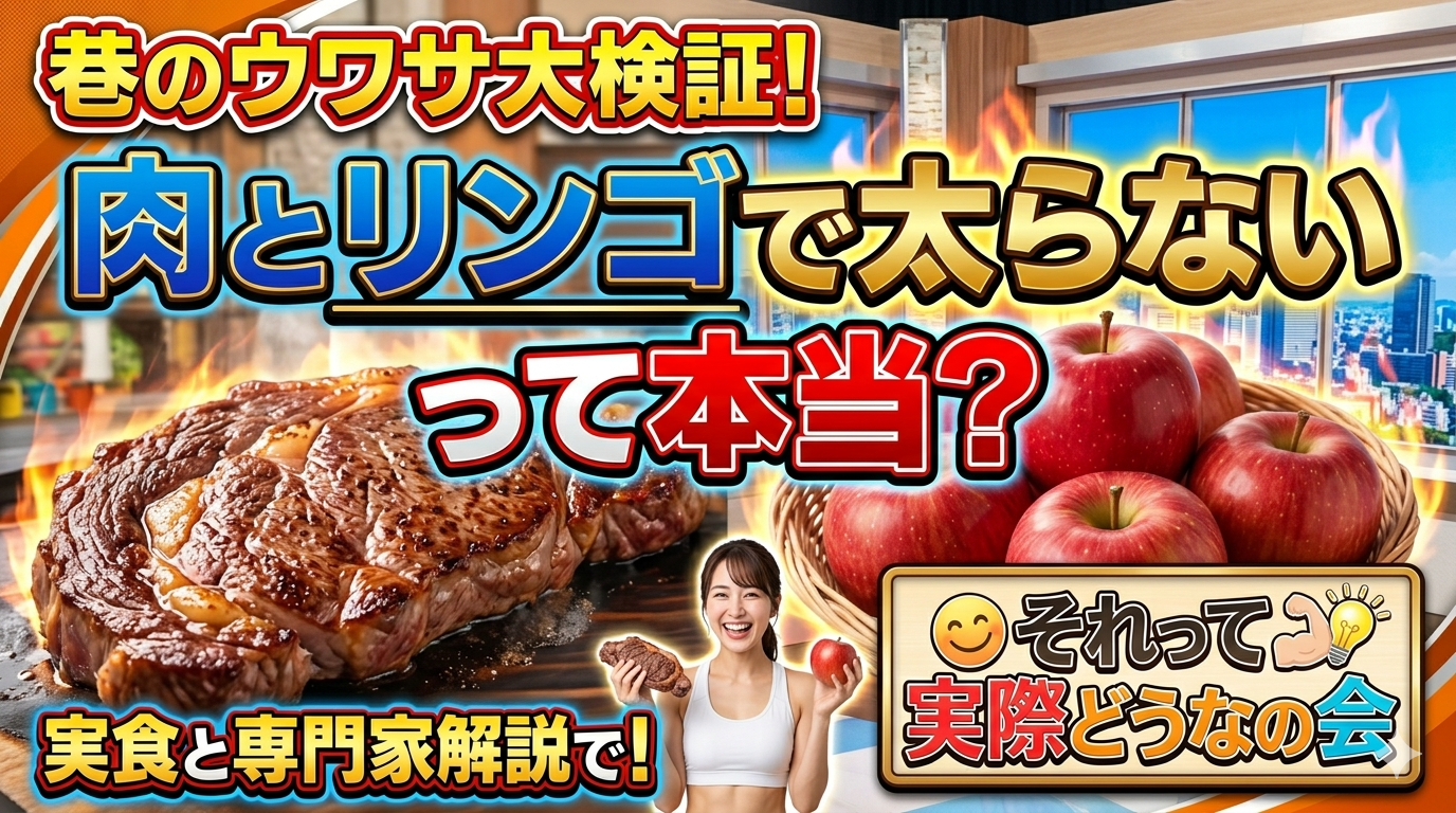 巷のウワサ大検証！肉とリンゴで太らないって本当？【それって実際どうなの会】